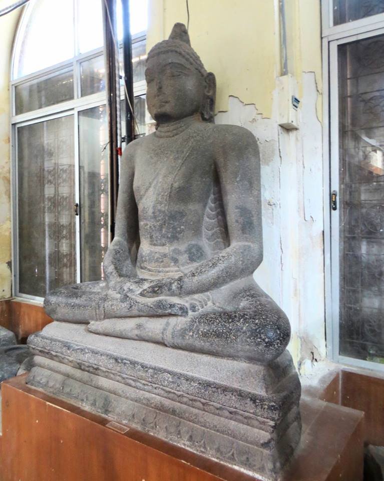 Ancient Buddha statue from Elaiyur, Ariyalur district, Tamil Nadu. Now in Chennai Museum.
