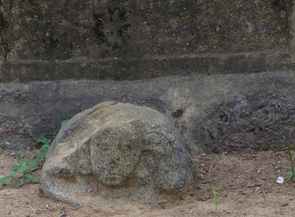 Ancient Bodhisattva statue in Jayankondam, Ariyalur district, Tamil Nadu.