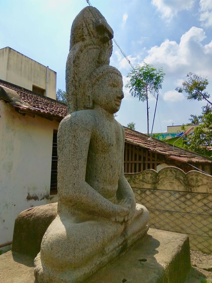 Ancient Buddha statue in Jayankondam, Ariyalur district, Tamil Nadu.