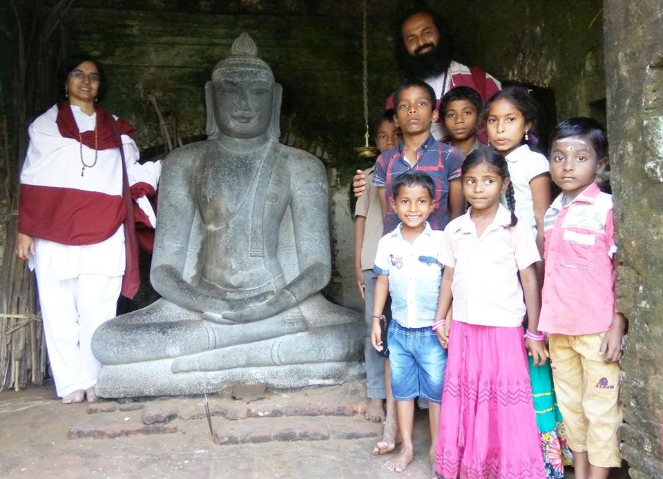 Ancient Buddha statue at Peruncheri, Mayiladuthurai, Nagapattinam district, Tamil Nadu.