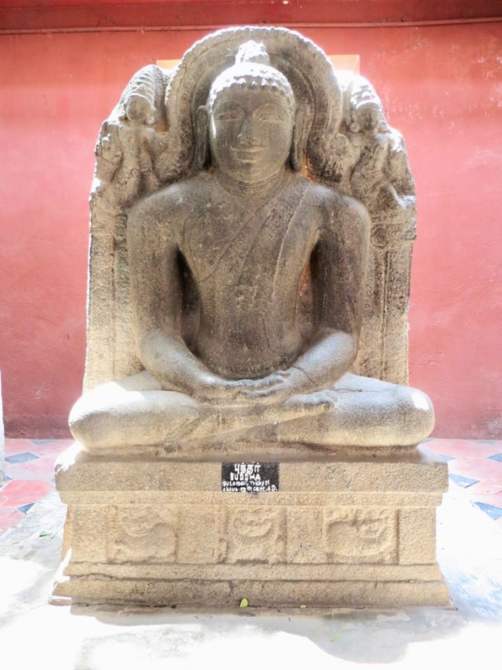 Ancient Buddha statue from Suthamalli, Ariyalur district, Tamil Nadu. Now in Chennai Museum.