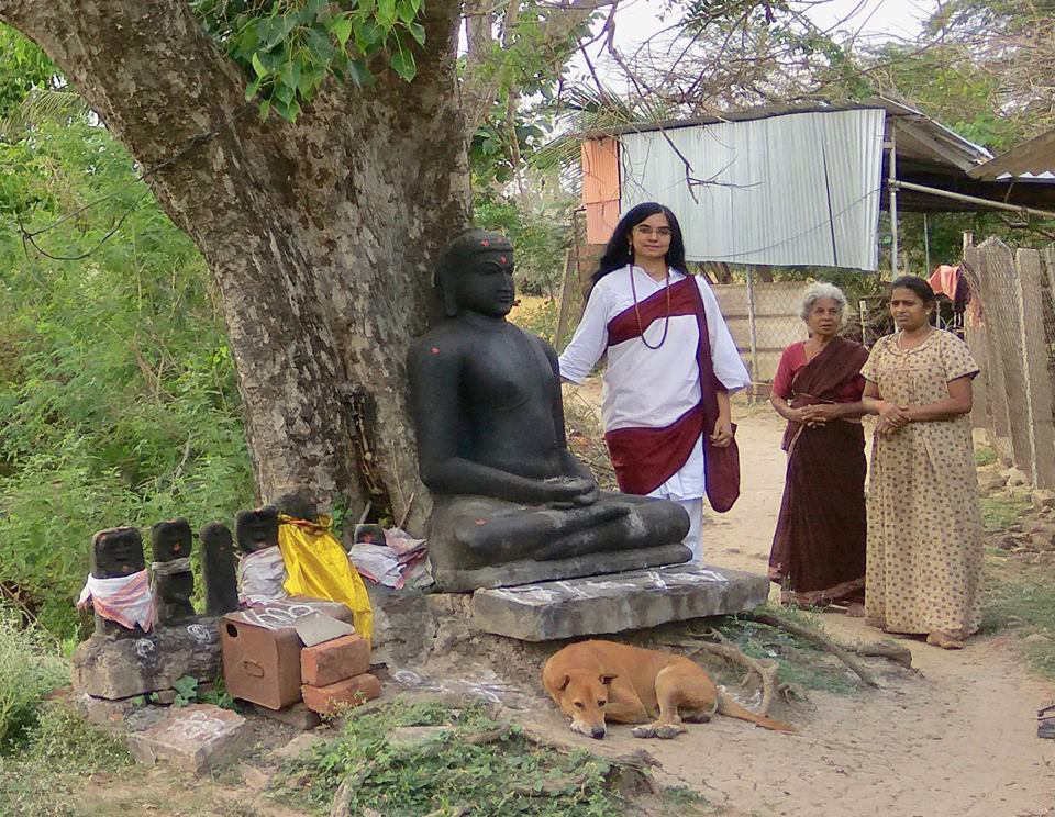 Ancient Buddha statue at Thirunellikaval, Thiruvarur district, Tamil Nadu.
