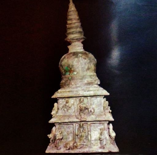 An ancient reliquary stupa unearthed in Sellur, Tamil Nadu