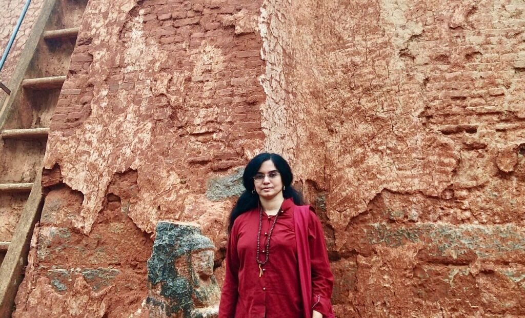 Author near the Putheri Stupa